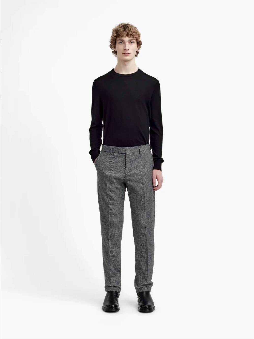 NEW TIGER OF SWEDEN tense straight leg trouser in rustic pepita